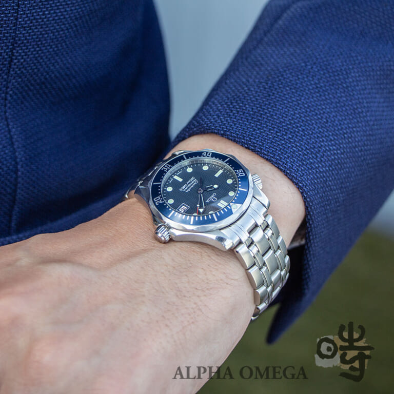 オメガ シーマスター プロフェッショナル 300m クォーツ 36mm 007 Ref.2561.80 ブルー 1999年 583番 ヴィンテージ メンズ 腕時計